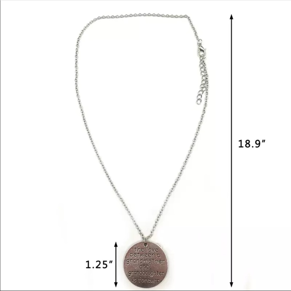 Grandmother Granddaughter Double Heart Necklace - Picture 4 of 6